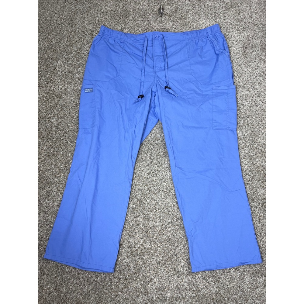 Cherokee Workwear Core Stretch Scrub Pants 3XL Ciel Blue WW190S Cargo Medical